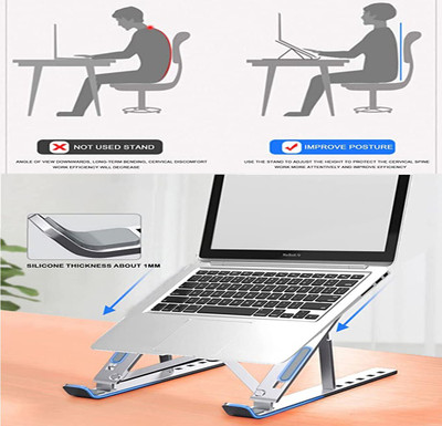 kiama Get Mobile stand FREE with Aluminum Alloy Adjustable,Portable,Multi purpose Laptop_Stand Laptop Stand