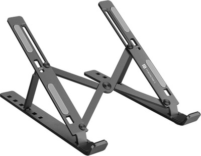 Portronics POR-421 My Buddy K Aluminium Desk Stand Laptop Stand with Adjustable Height Compatible with 26 - 35 cm Laptops(Grey)