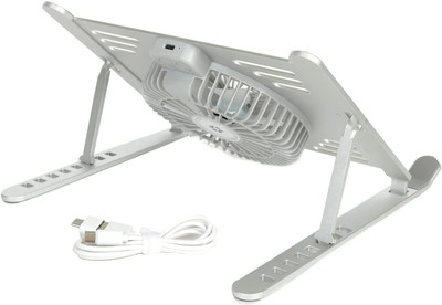 Voltaura Alloy Laptop Riser, Foldable Stand, Height Adjustable, Anti-Slip Design Z14+ Portable Laptop Stand, Ergonomic Adjustable Stainless Steel Desk Stand Rotatable Laptop Stand with Adjustable Height Compatible with Universal Laptops(Silver)