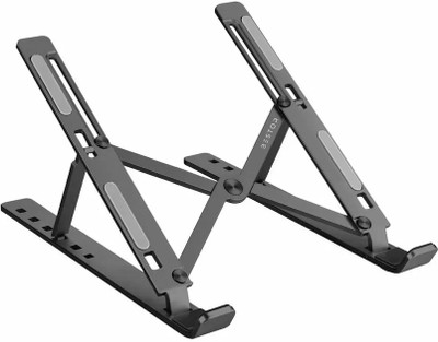 Bestor Aluminium Laptop Stand Adjustable Computer Stand bol-laptop-stand Laptop Stand Aluminium Laptop Stand Adjustable Computer Stand bol-laptop-stand Laptop Stand Aluminium Desk Stand Laptop Stand with Adjustable Height Compatible with Universal Laptops(Black, Silver)