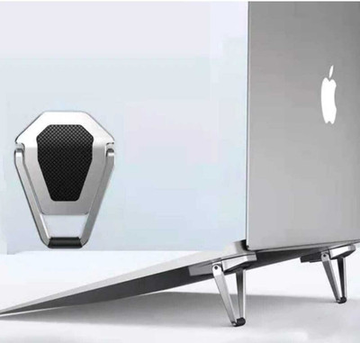 sykz metal laptop stand 2 pcs one set Aluminium Desk Stand Rotatable Laptop Stand with Adjustable Height Compatible with Universal Laptops(Silver)
