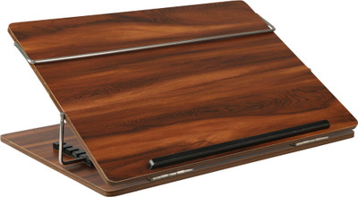 Goodwill Tech 1 Compartments Wooden Height Adjustable Desk Laptop Stand | Writing Pad(Brown Jalebi)