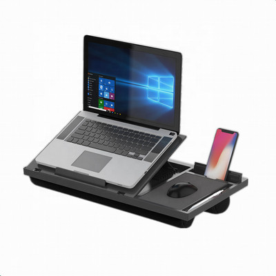 Expro STAN-333 Lapdesk with Pillow, Mobile holder, Pen holder and Mouse Pad Plastic Desk Stand Rotatable Laptop Stand with Adjustable Height Compatible with 36 - 39cm Laptops(Black) Expro STAN-333 Lapdesk with Pillow, Mobile holder, Pen holder and Mouse Pad Plastic Desk Stand Rotatable Laptop Stand with Adjustable Height Compatible with 36 - 39cm Laptops(Black)