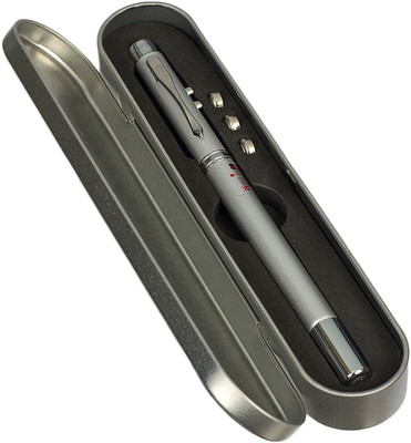 jazam 5 In 1 Multipurpose Gadget With Torch, Laser Pointer, Magnet,Pen In Gift Box A2(500 nm, Red)