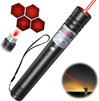 GLOWISH RECHARGEABLE BATTERY LONG RANGE RED LASER POINTER WITH PARTY SCATTER LIGHT MODE(400 nm, RED)