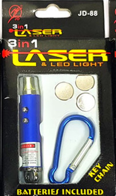 deepak badkur 3in1 Laser Light Laser Torch Key Chain(650 nm, Multi Color)(650 nm, Red)