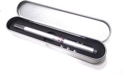 Point Zero Multipurpose Pen with Led Flashlight and Laser Pointer(650 nm, Silver)