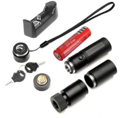 TFG Green Laser Pointer Original 303 Laser Pointer 2 in 1 Out Put Power 100 MW,Class 3rd B,Output Wavelength 532NM with Starry Lense, Battery,Charger& Safety Keys.(532 nm, GREEN)