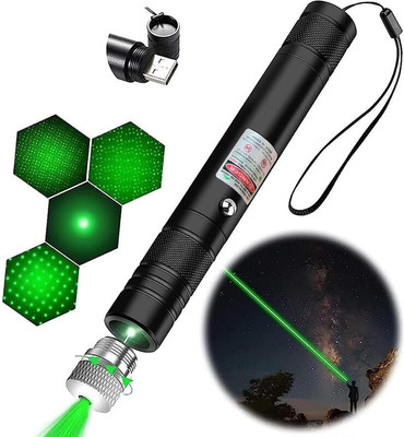 GUGGU Green light_V22Green High Power Laser Pointer with Star Cap: Adjustable Focus(450 nm, Green)