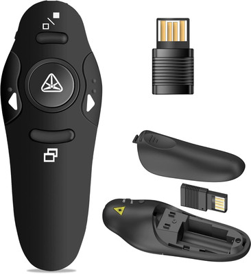 OG X NEXA WITH DEVICE Clicker Wireless Presenter Remote USB Control Powerpoint PPT Clicker(9.144 nm, Red)