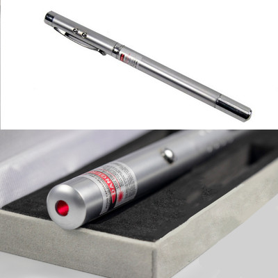 TFG High Quality Laser Pointer Pen Red Laser Pointer Disco Pointer Pen(650 nm, Silver)