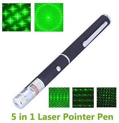 VMV FUZON Multipurpose Laser Light Disco Pointer Pen Lazer Beam with Adjustable Antena V26(600 nm, Green)
