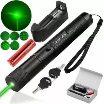 TECHGEAR 500mW Rechargeable Green- Laser Pointer Party Pen Disco Light 5 Mile + Battery(650 nm, Green)