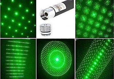 Naveeshathings Powerful Laser Light Disco Pointer Pen Laser Beam with different Pattern(600 nm, Green)