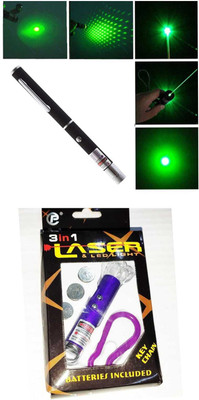 little toys Green Laser Pointer & red laser pointer With High Beam ,combo Pack (532 nm)(532 nm, GREEN, red)
