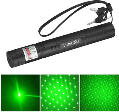 Dcmr 500mW Rechargeable Green Laser Pointer And Disco Light with Adjustable Cap(650 nm, Green)