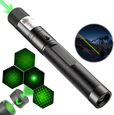 SmartCam High Powerful Green Laser 10000m Pointer Adjustable Focus Light Chargable(532 nm, Green)
