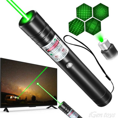 Hespa Green Laser Light Pen – USB Charging, Long Range, Party & Outdoor Use(500 nm, Green)