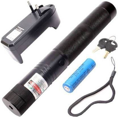 Jakha 500nm Rechargeable Green Hunting Scope Laser Pointer Pen 3 in 1 Flashlight Torch Style Sight Dot Scope Metal steel imported car logo for Maruti Suzuki Swift Dzire Key Chain(250 nm, Green)