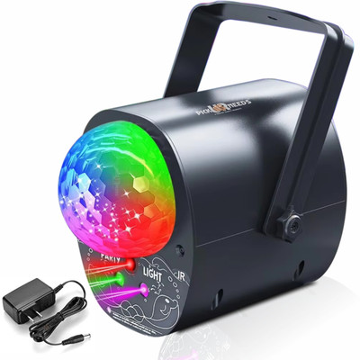 Pick Ur Needs Disco Ball Party Lights DJ Laser Light with Remote – Sound Activated RGB Strobe(50 nm, Black)