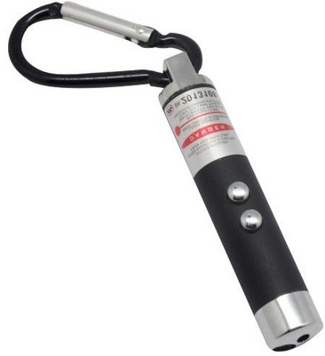 GLARIXA Pocket Laser Light, Laser Torch with Emergency LED Light and Key Chain Hook(650 nm, Red)
