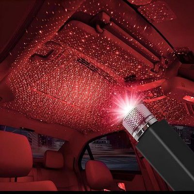 ACHRO TECH USB Star Projector Night Light, Car Roof Lights,(50 nm, red)