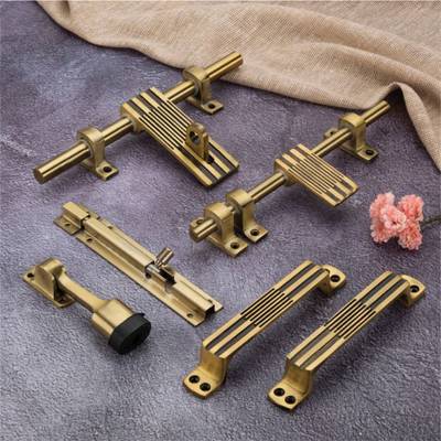 URIM Antique Brass Finish Standard Size Door Fitting Accessories Premium Kit Aluminium Door Handle