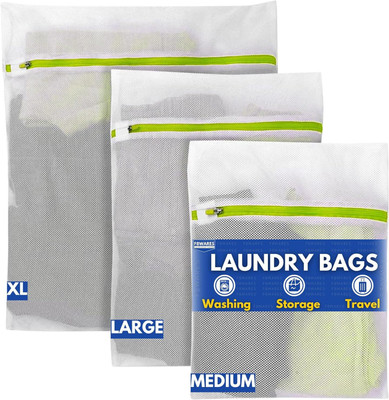 F8WARES 30 L White Laundry Bag(Nylon)