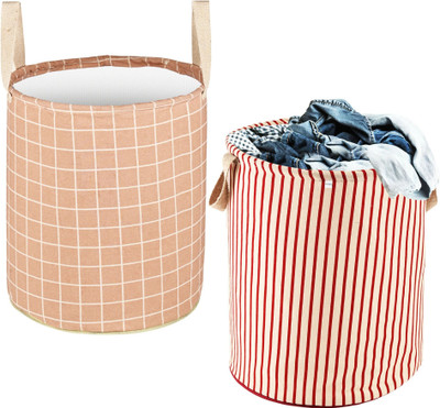 HOMESTIC by Kuber Industries 60 L Maroon, Brown Laundry Basket(Cotton)