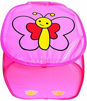 KiaraHome 10 L Pink Laundry Basket(Polyester)