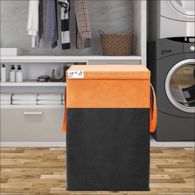 YRS Crafts 68 L Orange, Black Laundry Bag(Non Woven)