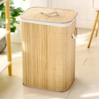 iBELL 72 L Brown Laundry Basket(Bamboo)