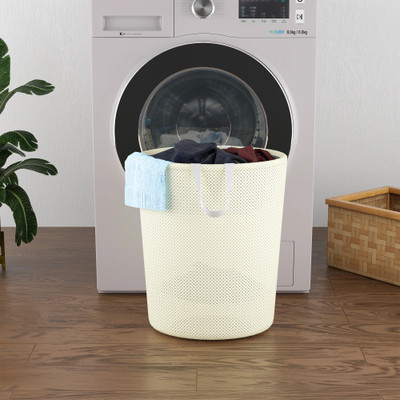 KUBER INDUSTRIES 40 L Beige Laundry Bag(Polyester)