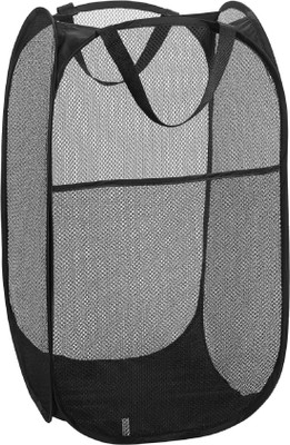 Meswarn 30 L Black Laundry Basket(Polyester)