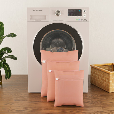 KUBER INDUSTRIES 2 L Peach Laundry Bag(Polyester)