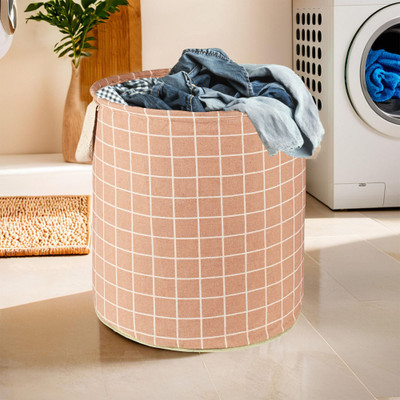 HOMESTIC by Kuber Industries 60 L Brown Laundry Basket(Cotton)