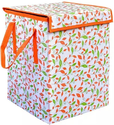 Craft Bazar 40 L Orange Laundry Basket(Non-Woven)