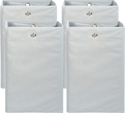 KUBER INDUSTRIES 80 L Grey Laundry Basket(Non Woven)