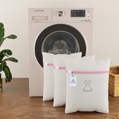 Heart Home 2 L White Laundry Bag(Polyester)