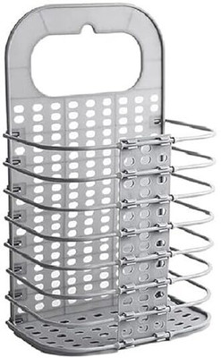 JAMBUVANTI 10 L Grey Laundry Basket(Plastic)