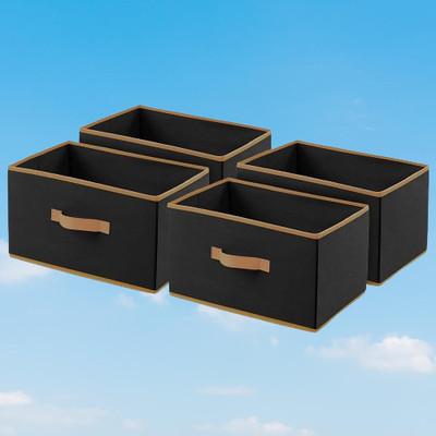 ZOVIRA 15 L Black Laundry Stool/Storage(Non-Woven)