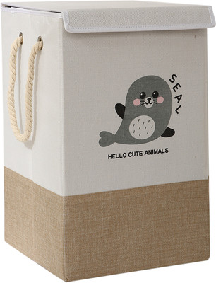 HOKiPO 65 L Brown Laundry Basket(Polyester)