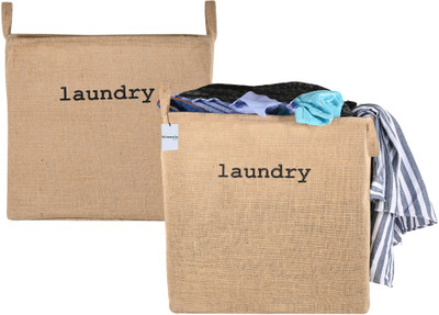 HOMESTIC by Kuber Industries 55 L Brown Laundry Basket(Jute)