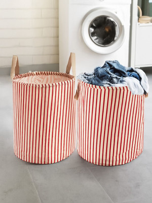 KUBER INDUSTRIES 60 L Maroon Laundry Basket(Cotton)