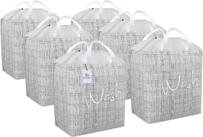 Heart Home 106 L Grey Laundry Basket(Non Woven)