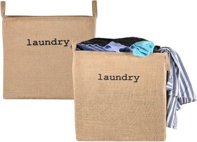 KUBER INDUSTRIES 55 L Brown Laundry Basket(Jute)