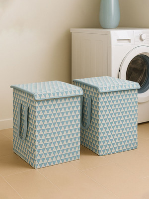 Heart Home 75 L Grey Laundry Basket(Non-Woven)