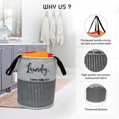 Viskri 45 L Grey Laundry Basket(Non-Woven)