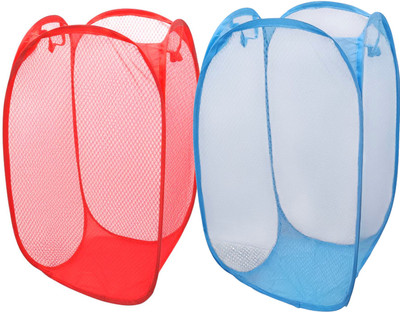 Kitchwish 45 L Red, Green Laundry Basket(Nylon)