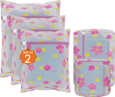 KUBER INDUSTRIES 2 L Pink Laundry Bag(Polyester)